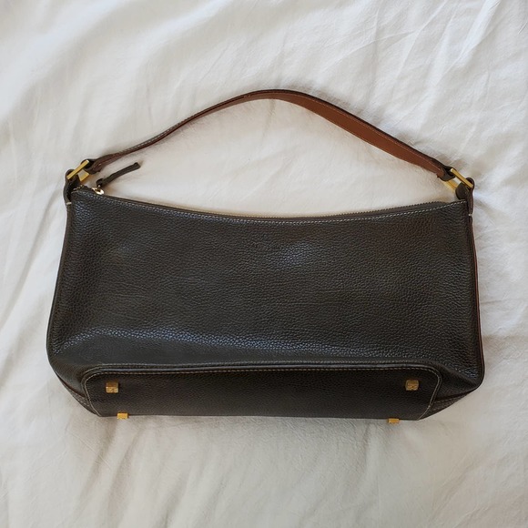 kate spade Bags Kate Spade Vintage Brown Pebbled Leather Top Zip